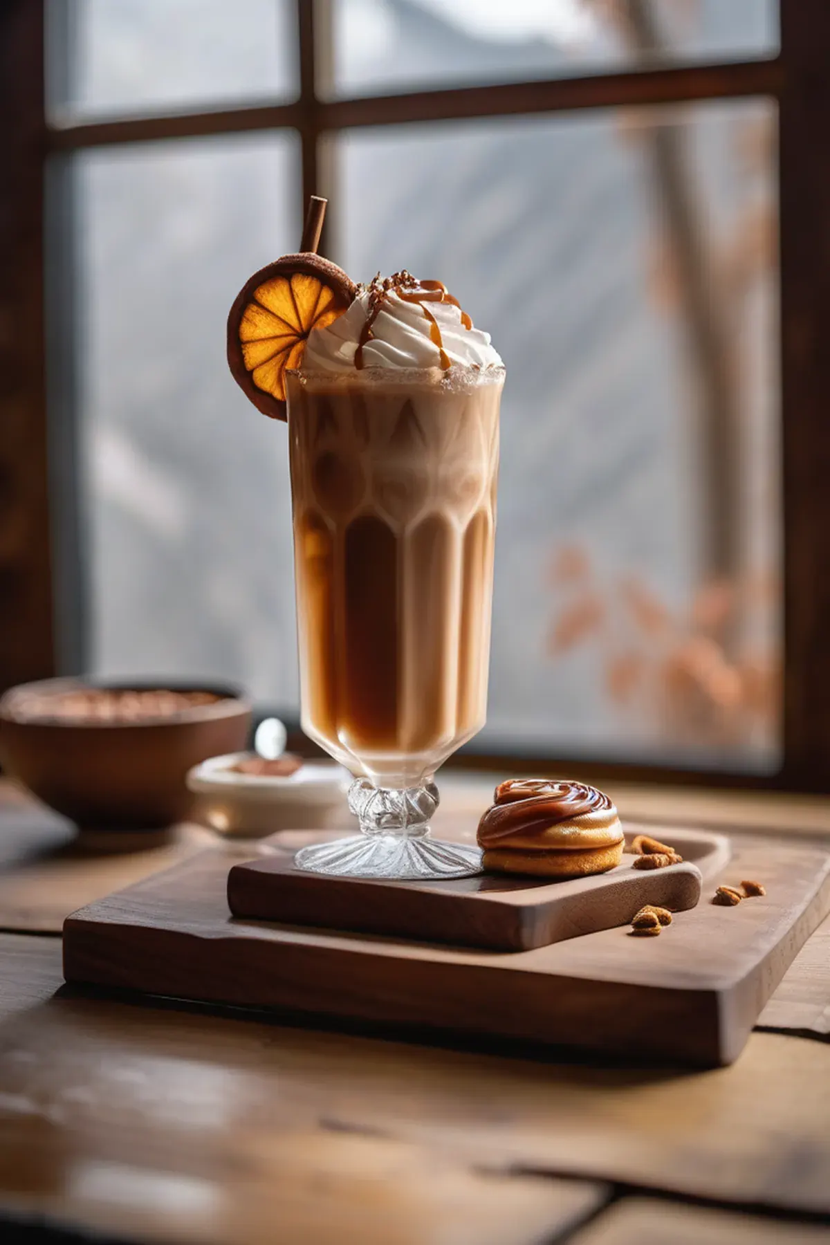 Cinnamon bun iced chai float