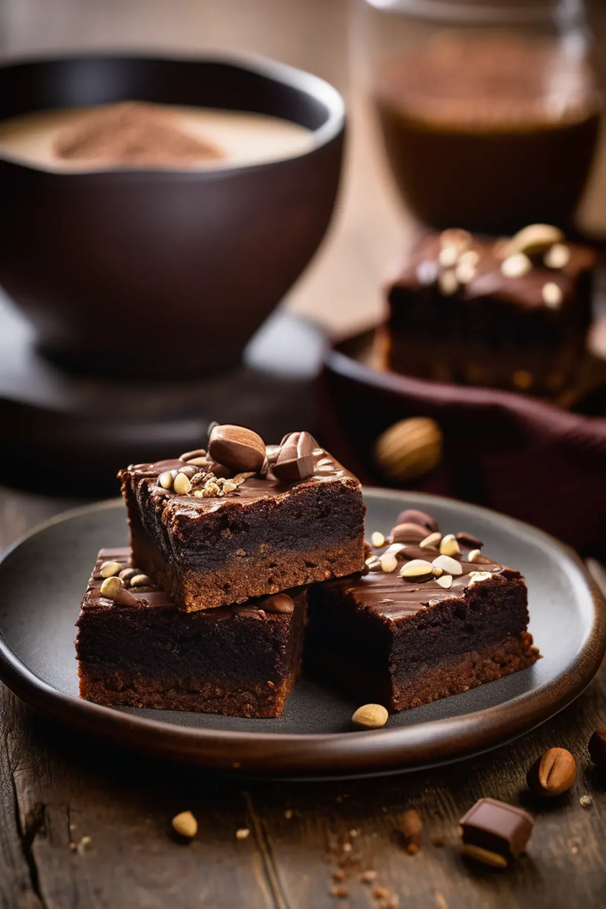 Lindt Excellence & tahini brownies