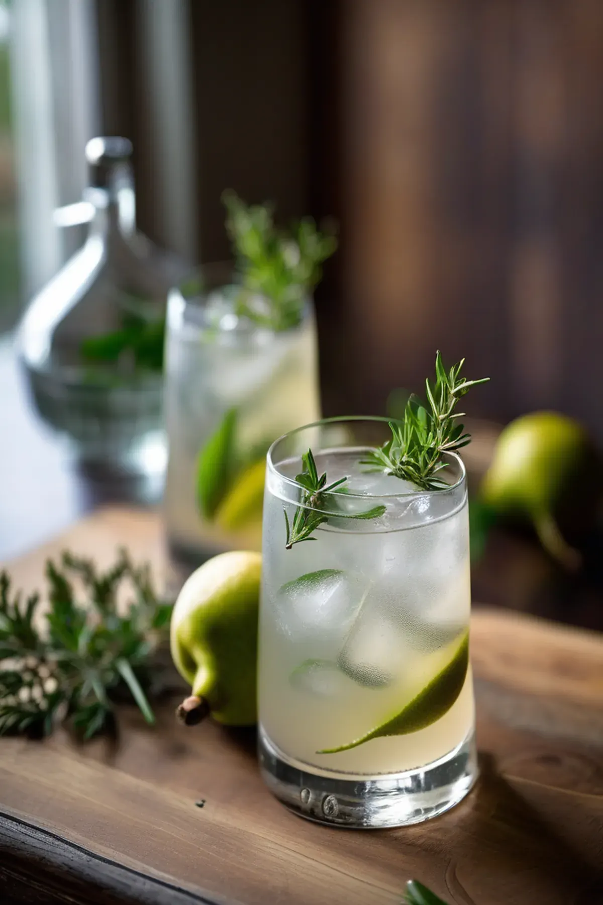 Pear vodka collins