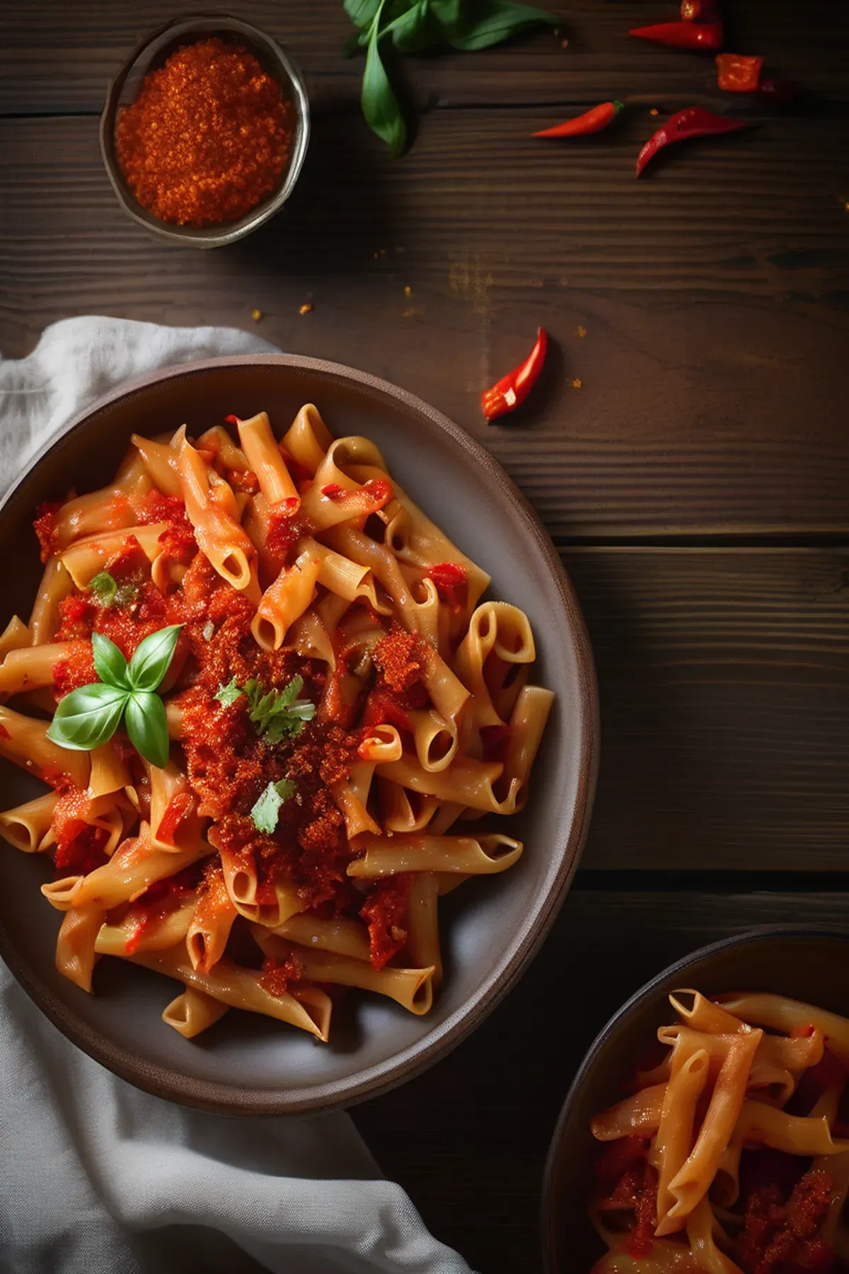 Red pepper & gochujang fusillioni